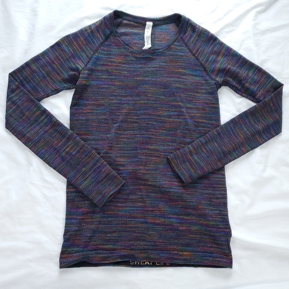 lululemon athletica Tops - Lululemon Rainbow Long Swiftly Tech 2.0 Longsleeve Size 6